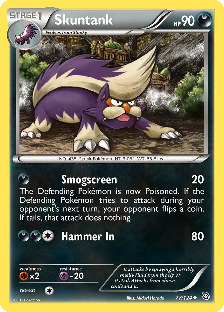 skuntank v pokemon card price 105/098 (Dont apply Weakness and Resistance for Benched Pokémon.) Attack 2 Skuntank V (Full Art) 180/195