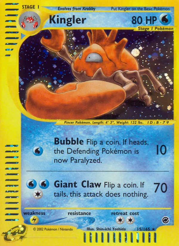 kingler v pokemon card value & Vmax 029/172 Brilliant Stars [W] Falling Bubbles Flip a coin Kingler VMAX Gold Metal Pokemon