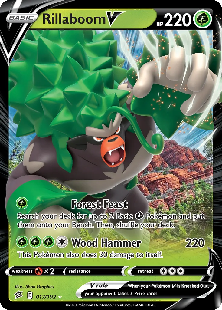 rillaboom vmax pokemon card price Hyper Rare - 193/192 - Rebel Clash (Dont apply Weakness and Resistance for Benched Pokemon.) Pokemon Rillaboom VMAX Fusion Strike