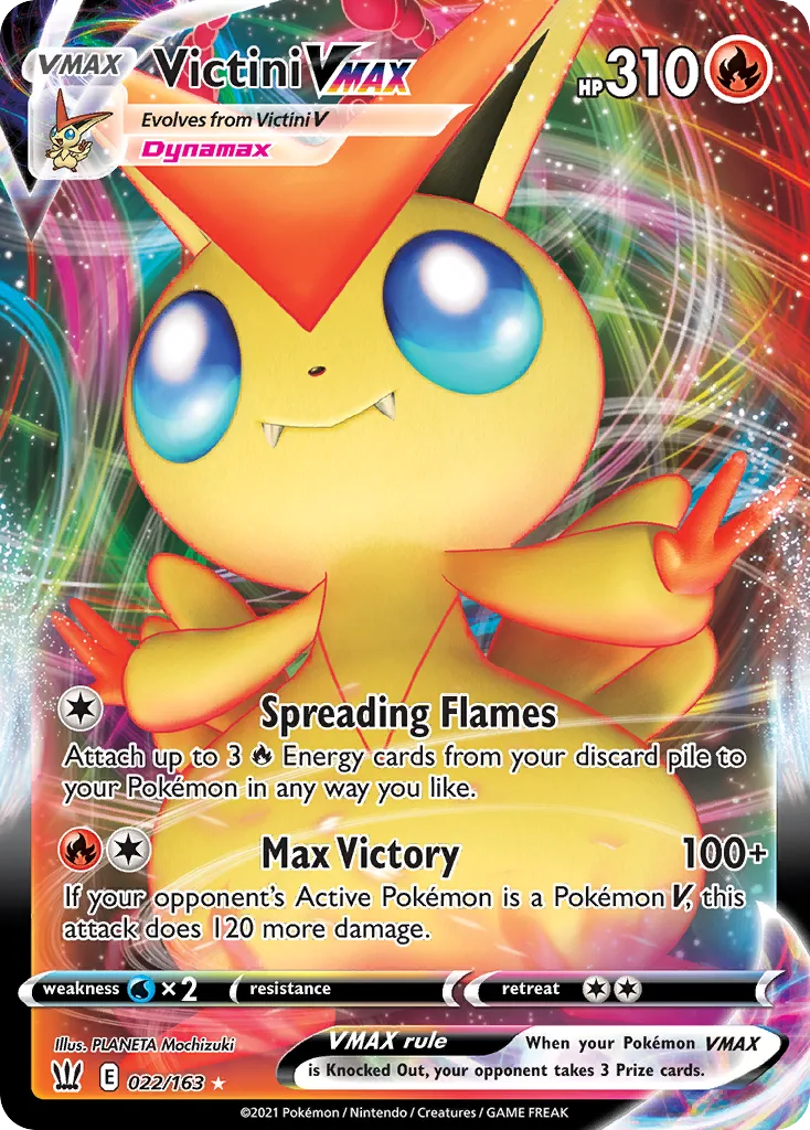 victini v pokemon card price 025/202  Unified Cards Colorless Rule Victini V (Full Art) (144/163)