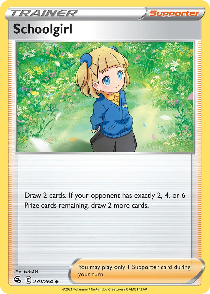 rainbow schoolgirl pokemon card price 277/264 Rare (SWSH Fusion Strike) + Titan Cards Toploader Toys & Games draw 2 more cards rainbow trainer pokemon cards Thoughts